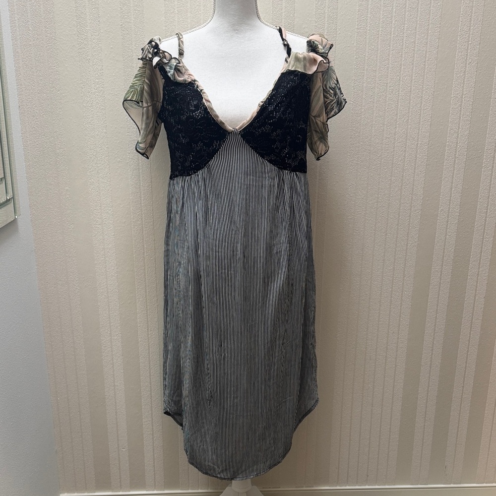 Scrapbook Black and White Lace Chemise dress, Size XL